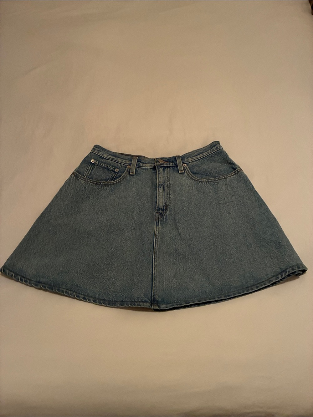Levi's Light Blue Denim Circle Skirt